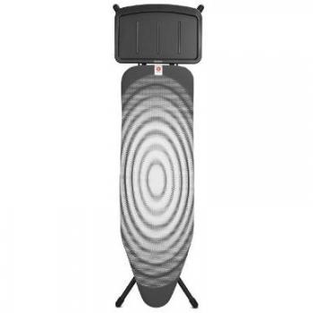 Brabantia 101083 - Tabla de planchar plegable edición limitada, 124 x 38 cm, diseño Titan Oval, estructura negra