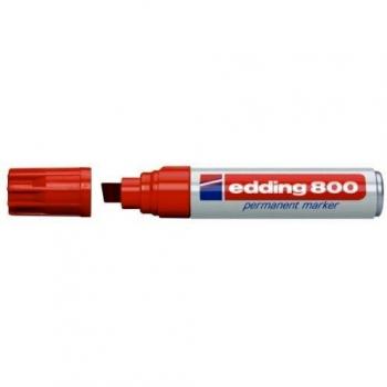 Edding 800 marcador permanente Rojo Punta de cincel 1 piezas