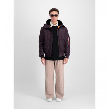 Alpha Industries MA-1 Hooded Bomber Jacket Plum XL