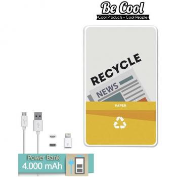 Becool® - Batería Externa Power Bank 4000 mah + Gratis 1 cable USB-MicroUsb