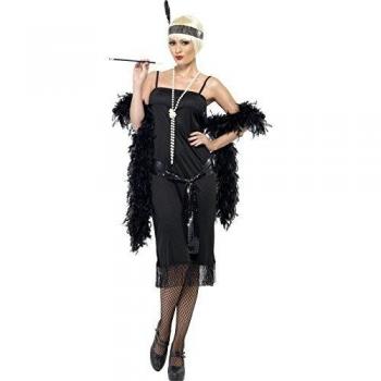 Disfraz de Flapper Negro para Mujer - Años 20, Talla L
