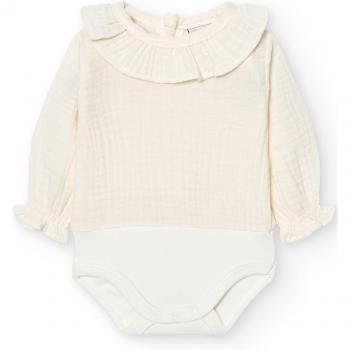 BABIDÚ - Pack de 2 bodys cuello volante bambula