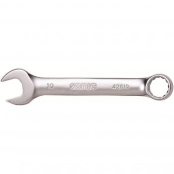 Llave inglesa combinada SONIC 42610, fabricada en acero al carbono, con acabado cromado, tamaño de 10 pulgadas, ajuste rápido y preciso de apertura, mango ergonómico para mayor comodidad y agarre