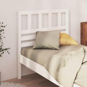 Cabecero para cama de madera maciza de pino blanco 81x4x100 cm