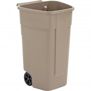 Rubbermaid Commercial Products R002218 - Cubo de basura móvil, capacidad de 100 l, beige