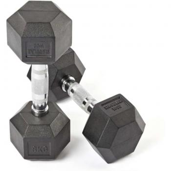 Mancuerna Hexagonal Dumbbell Singular Wod de 8 Kg