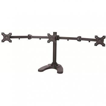 Soporte de mesa para monitor con pie en negro para tres monitores extensible 90° inclinable 90° girable 360° para Dell 24 U2414H
