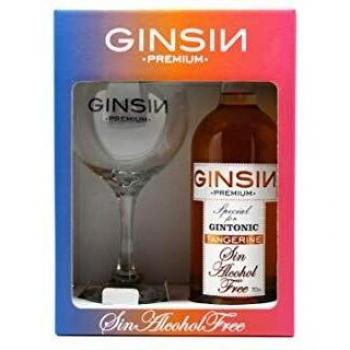 Estuche Ginsin Premium Tangerine 0.70 L con Copa - Special for Gintonic Sin Alcohol