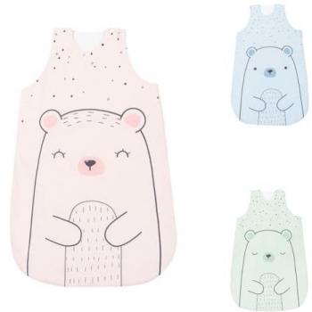 Kikkaboo Saco de Dormir Oso With Me, Saco de Dormir para bebés 0-6 Meses, Longitud 70 cm, 3,3 TOG, Cremallera, Color: Rosa