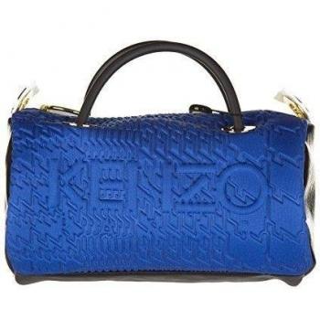 Kenzo bolso de mano para compras mujer nuevo kombo mini embossed logo blu