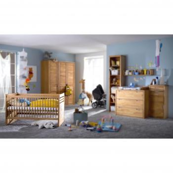 First Loft 409-0100 cuna, Volo, convertible en cama infantil, de títeres parte sólida, 79 x 85 x 144 cm, barnizado