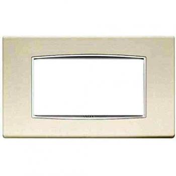 Placa Classic Vimar Eikon 4 Módulos Blanco Ártico 20654.B01