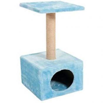 Zolux Rascador para Gato con gatera - Azul - HappyZooMascotas