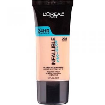 L'Oréal Paris Infallible Pro Glow Longwear Foundation, 203 Nude Beige, 30 ml