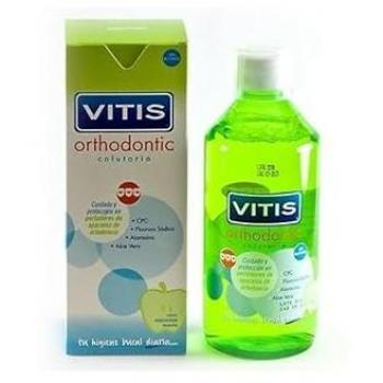 VITIS ORTODONTIC COLUTORIO 500 ML - Enjuague bucal específico para pacientes con ortodoncia, ayuda a mantener la higiene bucal, reduce el riesgo de caries y enfermedades periodontales, contiene flú