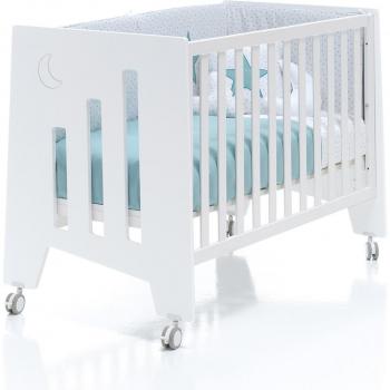 Cuna 2 en 1 Alondra Omni blanca convertible en escritorio (60 x 120 cm)