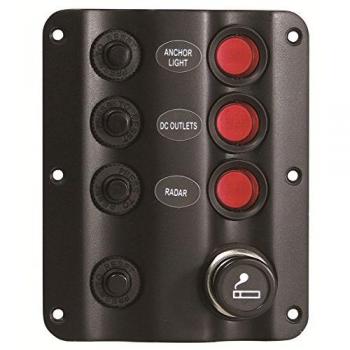 Panel eléctrico de 3 interruptores con encendedor de cigarrillos 12V 15A