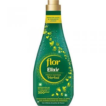 Flor Elixir - Suavizante para la ropa concentrado, aroma Herbal, Pack de 8, hasta 400 dosis
