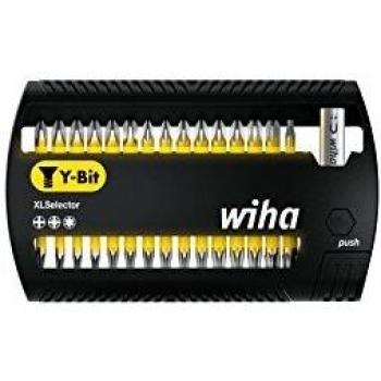 Wiha Juego de bits XLSelector con puntas en Y de 25 mm Phillips, Pozidriv y TORX® - Set de 32 piezas (41832)