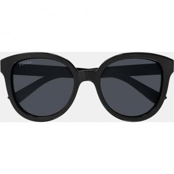 Gucci GG1315S Col. 001 Donna Rotonda Nero Sunglasses, Black Female, Size: 54 MM, Youthful Carnaby Street-inspired