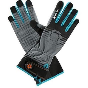 Gardena Guantes para el cuidado de arbustos 9/L: guantes de jardinería para trabajar con arbustos/plantas espinosas, guantes largos, mobile touch para usar smartphones
