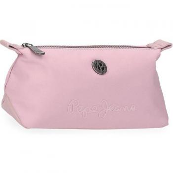 Neceser Pepe Jeans Corin rosa con diseño elegante y cierre de cremallera