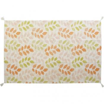 Alfombra DKD Home Decor Beige Multicolor Hoja de planta (120 x 180 x 1 cm)