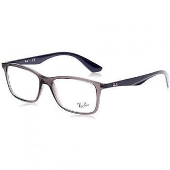 Ray-Ban 0RX7047 Monturas de gafas, Transparente Grey, 55 para Hombre