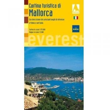 Cartina Turistica di Maiorca. Con descrizione dei principali luoghi di interesse a Palma e nell'isola