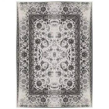 LOLAhome Cuadro de Tapiz con Marco de Lienzo Blanco y Negro de 100x140 cm