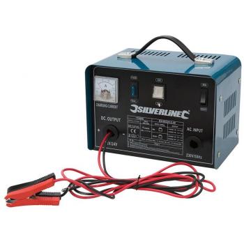 Silverline 178555 - Cargador de batería 12/24 V