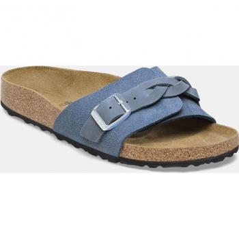 Sandalias planas de mujer en ante con trenzado de cuero - Modelo Pula Braided Suede Leather