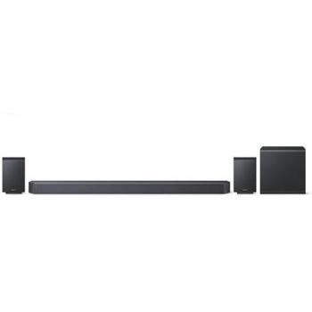 Barra de Sonido Samsung Q-Series HW-Q935GF 9.1.4 Canales con Subwoofer Inalámbrico y Altavoces Traseros, Bluetooth y Dolby Atmos