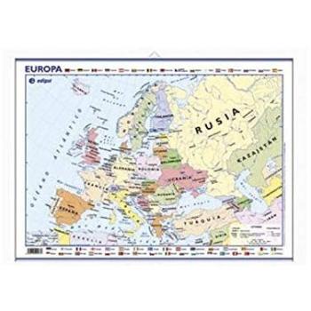 Mapa mini-mural Europa impreso a una cara Político 50 x 35 cm