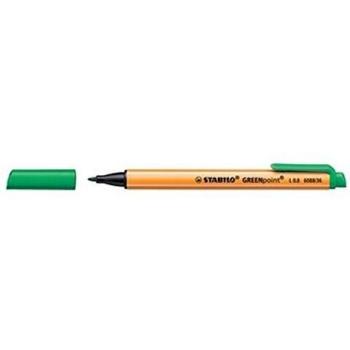 Stabilo – Juego de 12 unidades fieltro Greenpoint PTE Large 0,8 mm verde