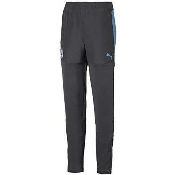 Puma MCFC Stadium Training Pants Jr Pantalon, Unisex niños, Asphalt/Team Light Blue, 140