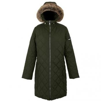 Regatta Women's Insulated Water-Repellent Longline Parka Jacket in Dark Khaki, Size 22