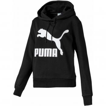 PUMA Classics Logo Hoody Sudadera, Mujer, Puma Black, XS