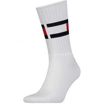 Tommy Hilfiger Unisex High Socks - White, Size 39/42