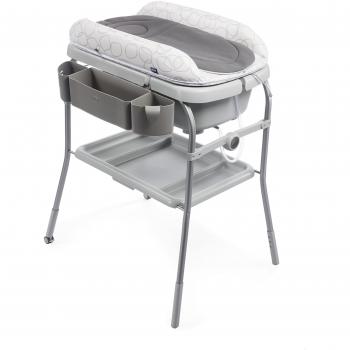 Chicco Cuddle & Bubble - Bañera cambiador compacta 2 en 1, 10 kg, color gris