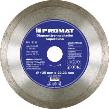 Disco de Corte Diamante Tyrolit DCU Standard Ø 125 mm, Agujero 22,23 mm, Altura de Segmento 7 mm, Grosor de Segmento 2 mm