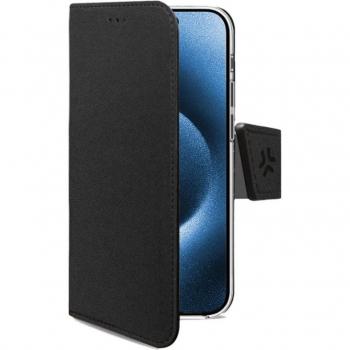 Funda Cartera Celly WALLY1079 para iPhone 16 Pro - Similpelle Negra (6.3)