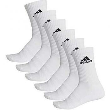 adidas CUSH CRW 6PP Socks, Unisex adulto, Top:White/White/White/White Bottom:White/White, XXL