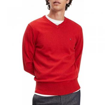 Tommy Hilfiger Pima Cotton Cashmere - Cuello en V Rojo L