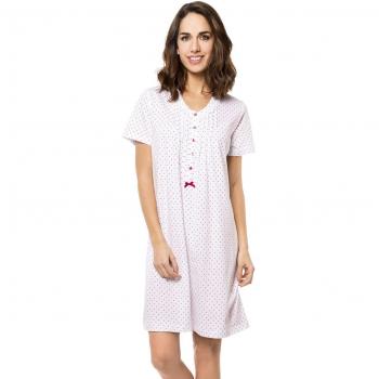 LOHE Camisón Topitos Puntilla