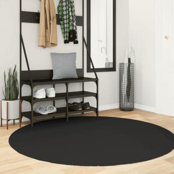 Alfombra de pelo corto suave lavable HUARTE Ø 160 cm Color Antracita, Beige, Crema y más - Alfombra de área para Sala de Estar, Dormitorio, Habitación y Salón