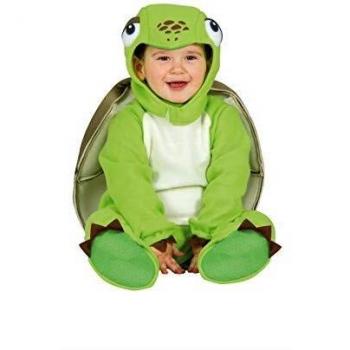 Disfraz de Tortuga Bebé Verde (18-24 Meses) - Mono, Caparazón y Capucha - Ideal para Halloween y Carnaval