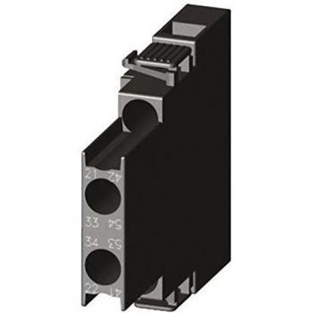 Contacto auxiliar Siemens SIRIUS 3RH2911-1DA11, montaje a presión, terminal de tornillo, configuración 1NC + 1NA, voltaje de 250 Vdc y 690 Vac, corriente nominal de