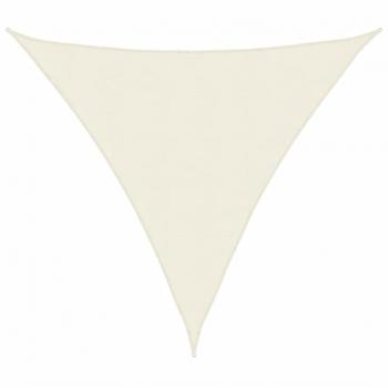 Toldo de vela triangular tela Oxford color crema 3x3x3 m