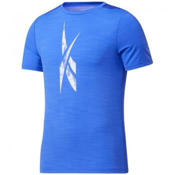 Camiseta de Manga Corta Hombre Reebok Workout Ready Activchill Azul